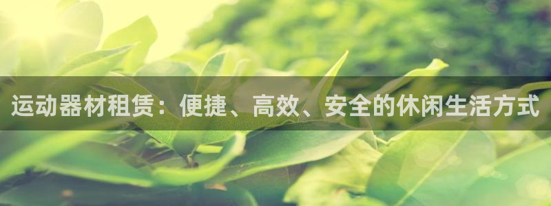 米兰体育官方正版app神州:运动器材租赁:便捷、高效、安全的